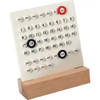 Gistuch Calendrier en bois pour enfants, à monter soi-même, àmanuelle, pour développer les capacités de planification, éternel pour la maison, blanc