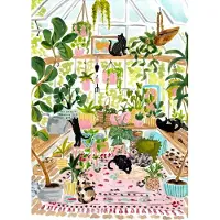 Pieces & Peace : puzzle « Chats botaniques » de 500 pièces