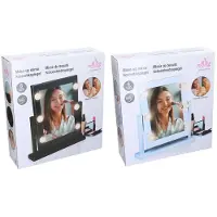 Touch of Beauty miroir de maquillage avec éclairage - 180 degrés inclinable - miroir LED - aléatoirement en blanc ou noir