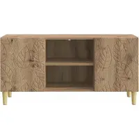 vidaXL Meuble TV 102 x 34,5 x 50 cm en aggloméré chêne Artisan