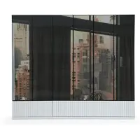 AEA Armoire Armoire en bois Moderne Blanc Miroir Robes Chambre à coucher