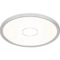 Briloner Plafonnier LED LEUCHTEN FREE, 18 W, 2400 lm, IP20, couleur argent, plastique, Ø 29,3 cm