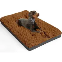 OEM Matelas pour grands chiens, imperméable, antidérapant, respirant, matelas pour animaux de compagnie, tapis pour chien, marron, 91 x 58 cm