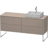 Duravit XSquare Meuble sous-lavabo sur console au sol, 4 tiroirs, vasque à droite, 1600x778x548mm, XS4924R4343
