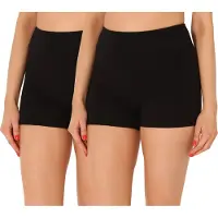 Merry Style Short de cyclisme pour femme , boxer en coton, lot de 2 MS10-359 (noir/noir (lot de 2), XXL)