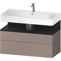 Duravit Collection One Meuble sous-lavabo, 1 tiroir et 1 coulissant, 990x470x590mm, niche chêne noir, QA4395016430010