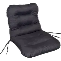 Hobbygarden coussin de chaise de jardin - 96×48 cm - siège et dossier rembourré, 7 cm d'épaisseur, tissu Oxford, résistant aux intempéries & confortable, couleur NOIR