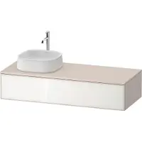 Duravit Zencha Meuble sous-lavabo sur console, 1300x550mm, 1 tiroir, 1 découpe à gauche, ZE4812L64830000