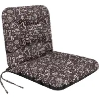 Hobbygarden Coussin pour chaise de jardin "Natalia" 96×48 cm - 7 cm d'épaisseur, hydrofuge & résistant aux UV, facile d'entretien, avec bandes de fixation |