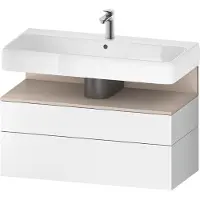 Duravit Collection One Meuble sous-lavabo, 1 tiroir et 1 tiroir, 990x470x590mm, en niche Taupe Matt, QA4395091180010
