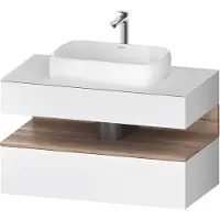 Duravit Collection One Meuble sous-vasque sur console, 1 tiroir, 1 tiroir, découpe au centre, 1000x550x600mm, niche chêne mamelonné, QA4731055180000