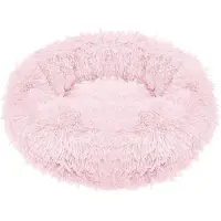 Springos Peluche lit pour chien lit pour chat coussin pour chien panier pour dormir Ø 80 cm - rose poudré