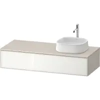 Duravit Zencha Meuble sous-lavabo sur console, 1300x550mm,1 tiroir, 1 découpe à droite, ZE4812R64830000