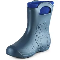 Ladeheid Femmes plumeuses Eva Bottes de pluie fourrées LA-CA-12 (Bleu métallique-2, 36/37 UE)