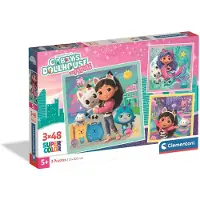 Clementoni , le Puzzle européen Made in Italie Puzzle 3 Puzzles - Gabby's Dollhouse - 26 à 50 pièces