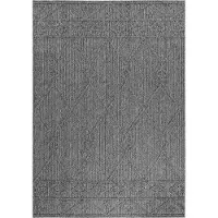 Morhane Patara Lezon tapis extérieur/intérieur poils ras rectangle 200x290cm gris