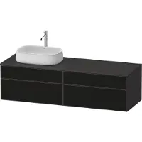 Duravit Zencha Meuble sous-lavabo sur console, 1600x550mm, 2 tiroirs, 2 tiroirs, 1 découpe à gauche, ZE4824, ZE4824L63800000