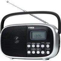 Noveen PR850 - Radio portable FM/MW/SW argent et noir, réveil, écran et antenne télescopique