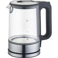 Maestro MR-053 Bouilloire électrique sans fil en verre avec éclairage LED 1.7L verre & inox 2200W