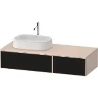 Duravit Zencha Meuble sous-lavabo avec console, 1300x550mm, 2 tiroirs, 1 découpe, ZE4816063830000