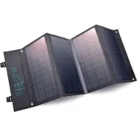 Choetech Chargeur Solaire Photovoltaique Pliable 36W Quick Charge Power Delivery Usb / Usb Type C (94 X 36 Cm) Gris (Sc006)