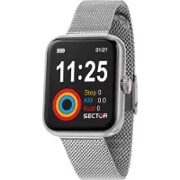 Sector Hommes Montre analogique numérique Sport Montre en acier inoxydable argenté USE53282001