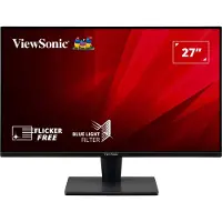 Viewsonic Moniteur VA2715 - H 27 pouces 1080p Full HD avec design sans cadre, 75Hz, VGA, HDMI, protection des yeux pour le travail et les études à domicile, noir