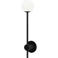 Astro Orb Single, Applique de salle de bain noire mate - Conçu au Royaume-Uni - Dimmable IP44 Rated G9 - 1424004