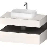 Duravit Collection One Meuble sous-vasque sur console, 1 tiroir, 1 tiroir, découpe au centre, 1000x550x600mm, niche graphite mat, QA4731049840010