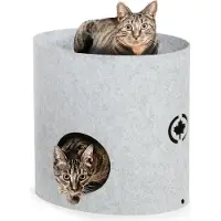 Canadian Cat Company Owen Tower | Lit pour chat avec griffoir | Lit pour chat | Chat canadien