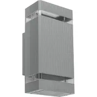 EDO Applique d'extérieur Lampe d'entrée Applique PANAM GREY IP44 GU10 gris EDO777154