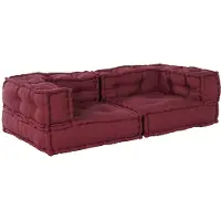 vidaXL Canapé modulaire 2 places marron 140x70x36 tissu