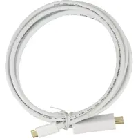 Deltaco USB-C - HDMI cable, 4K UHD, gold plated, 2m, white (2 m), Câble vidéo, Blanc
