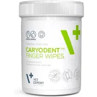 Vet Expert Caryodent Finger Wipes lingettes dentaires pour chien et chat 50 pcs