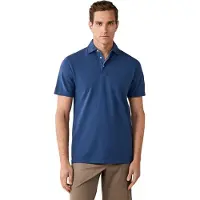 Hackett London pour homme. HM5600201 Polo Gmd en piqué bleu (M), Casuel, Coton, Manche courte
