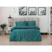 Bigbuy Parure de couette Turquoise 220 x 240 cm