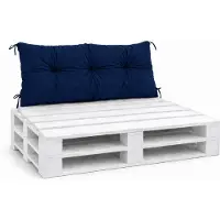 VBChome Coussin pour palettes pour palettes Euro, mobilier, support de palette, jardin, balcon, 12 couleurs, rembourrage en flocons de mousse, coussin de dossier de style marin, 120 x 40 cm