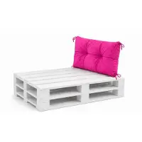 VBChome Coussin pour palettes pour palettes Euro, mobilier, support de palette, jardin, balcon, 12 couleurs, rembourrage en flocons de mousse, coussin de dossier rose, 70 x 40 cm