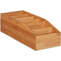Relaxdays Boîte de rangement en bambou (14 cm, 1x)