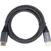 PremiumCord Câble HDMI 2.1 High Speed + câble Ethernet 8K@60Hz, connecteurs plaqués or, 2 m (kphdm21s2)