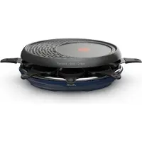 Tefal Raclette 1050 W, 8 poêlons antiadhésifs lisses/rainurés, couleur RE 3104