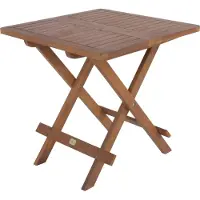 Spetebo Table d'appoint 50x50x50 cm, pliable - en acacia, huilée