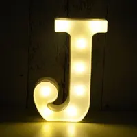 Kopper-24 Lettre lumineuse LED 3D, 22 cm lettre J