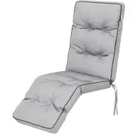 Stanis³aw Jurga Pillowprim coussin pour chaise de jardin Ilona - 160×50cm, résistant aux UV, pour fauteuil avec tabouret, cendre