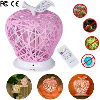 Ele eleoption 2 en 1 Lampe de table Touch Night Light Lampe UV désinfectante avec télécommande pour chambre à coucher salon bureau - Rose