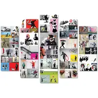 Giallobus Banksy - Collage de Banksy 2 - 140L x 100l cm - Bois MDF