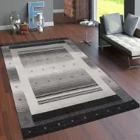 Paco Home Tapis salon à poils courts, motif ethnique géométrique, fait main, Gabbeh, dimensions 200 x 300 cm