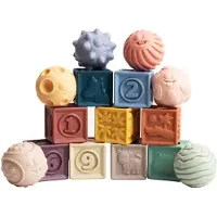 Magni Massage Set With Building Blocks Construction Game Multicolore Enfants