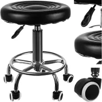 Beautylushh Tabouret pivotant de coiffure, noir