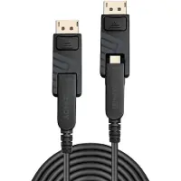 Lindy 100m Fibre Optic Hybrid Mini DisplayPort 1.4 Cable with Detachable DP Connectors